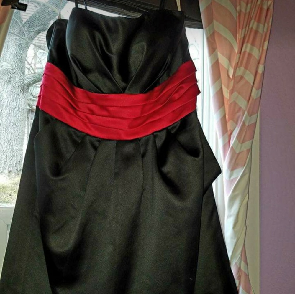 Black and red formal dress
